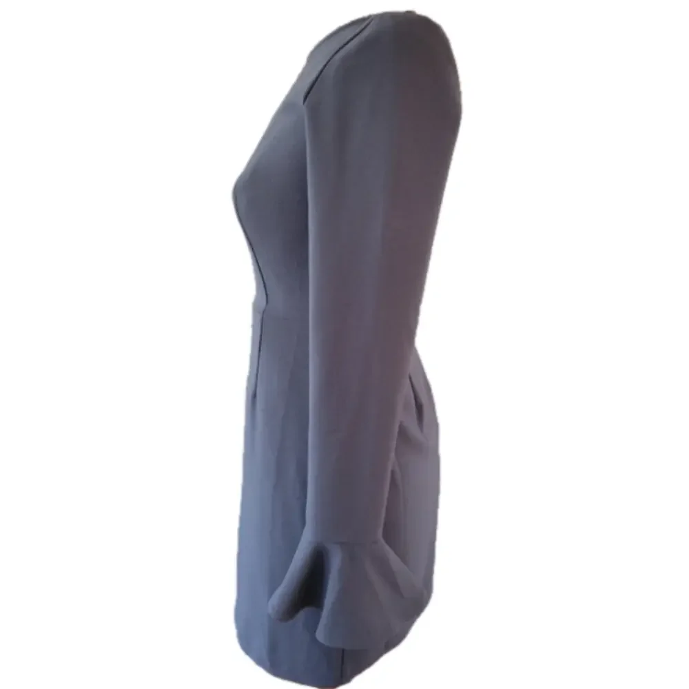 Leith Blue Flare Sleeve keyhole Back Dress-Size Small - Picture 7 of 7